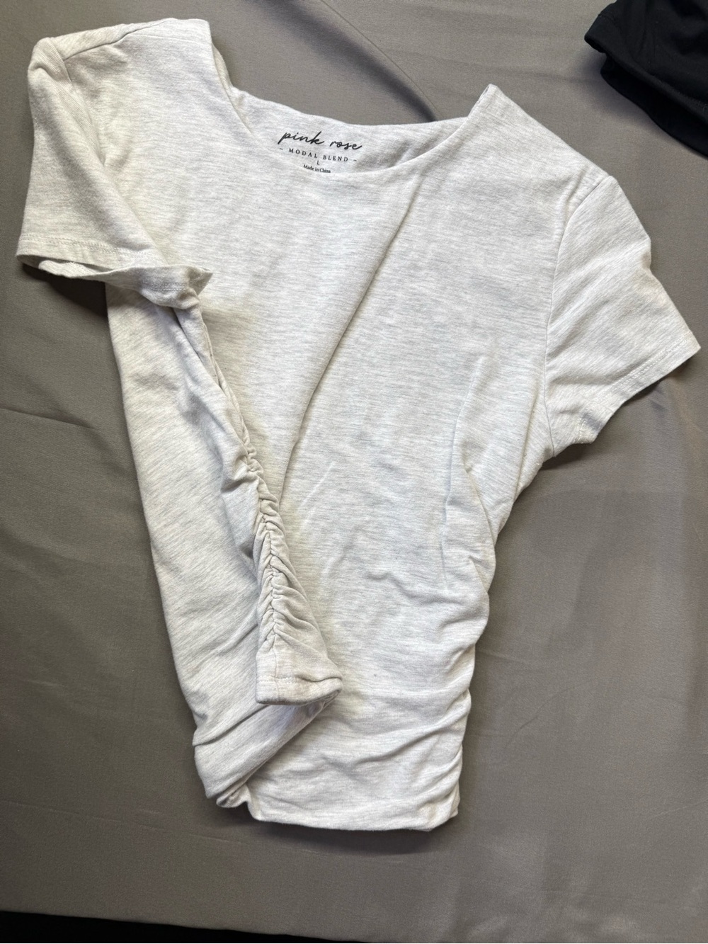 Pink Rose Women's Basic Tee Pack - White, Light Gray, Black - Picture 11 of 14